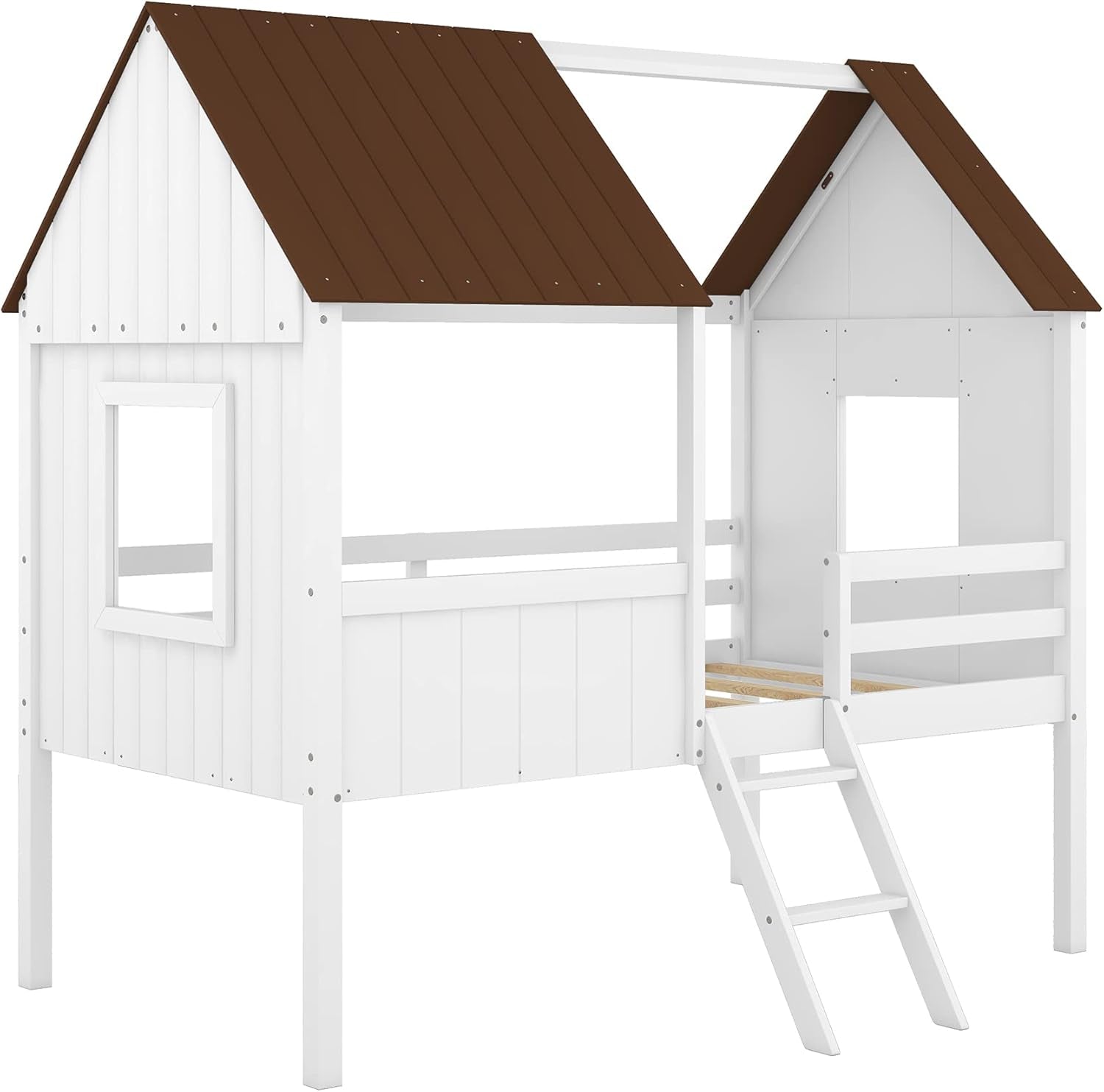 Wood House Loft Bed